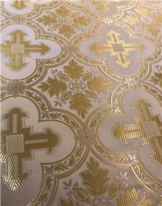 White-Light Gold Brocade Fabrics