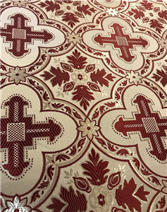 Claret Red-Silver Brocade Fabrics