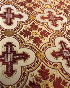 Claret Red-Gold Brocade Fabrics