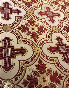 Claret Red-Light Gold Brocade Fabrics