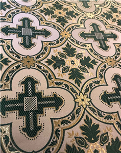 Green-Light Gold Brocade Fabrics