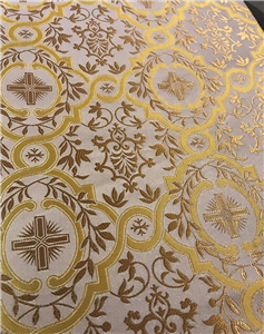 White-Gold Brocade Fabrics