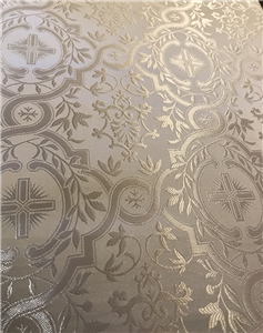 White-Silver Brocade Fabrics