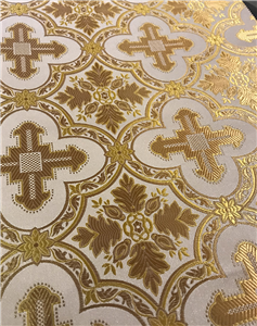 Gold-White Brocade Fabrics