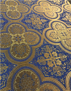 Blue-Gold Brocade Fabrics
