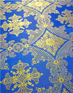 Blue-Gold Brocade Fabrics