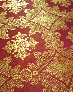 Claret Red-Gold Brocade Fabrics