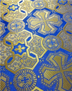 Blue-Gold Brocade Fabrics