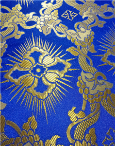 Blue-Gold Brocade Fabrics