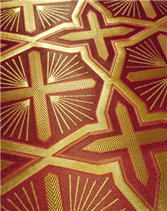 Claret Red-Gold Brocade Fabrics