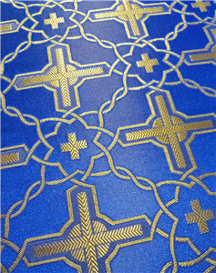 Navy Blue-Gold Brocade Fabrics