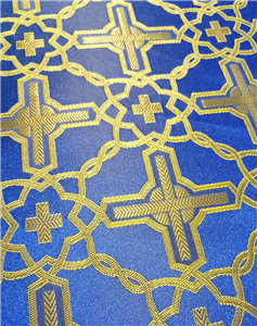Blue-Gold Brocade Fabrics