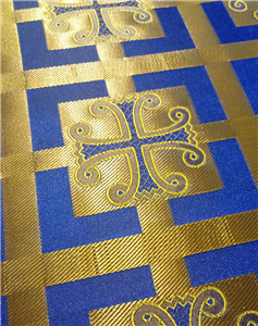 Blue-Gold Brocade Fabrics