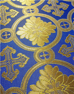 Blue-Gold Brocade Fabrics