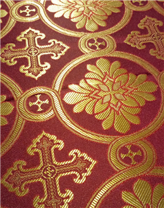 Claret Red-Gold Brocade Fabrics