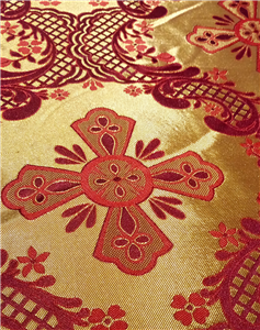 Claret Red-Gold Brocade Fabrics