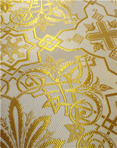 White-Gold Brocade Fabrics