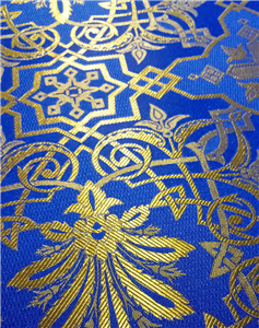 Blue-Gold Brocade Fabrics