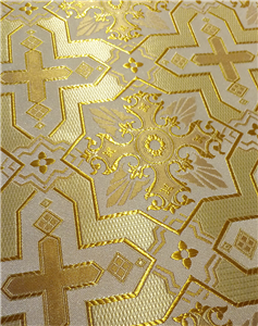 Белое золото парча Ткань