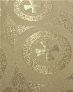 Белый - Серебро парча Ткань