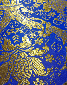 Blue-Gold Brocade Fabrics