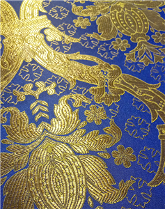 Gold-Blue Brocade Fabrics