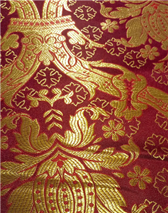 Claret Red-Gold Brocade Fabrics