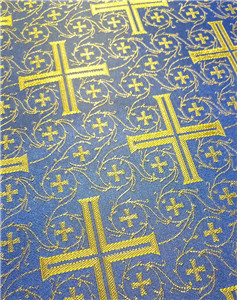 Gold-Blue Brocade Fabrics