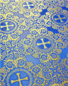Blue-Gold Brocade Fabrics