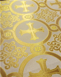 White-Gold Brocade Fabrics