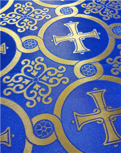 Blue-Gold Brocade Fabrics