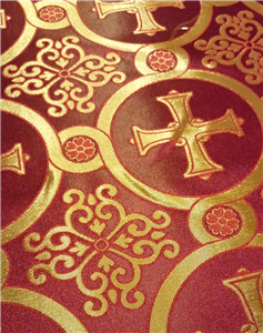 Claret Red-Gold Brocade Fabrics