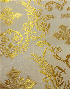 White-Gold Brocade Fabrics