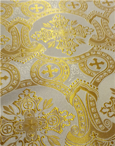 Gold-White Brocade Fabrics