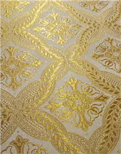 Λευκός χρυσός Μπροκάρ Ύφασμα