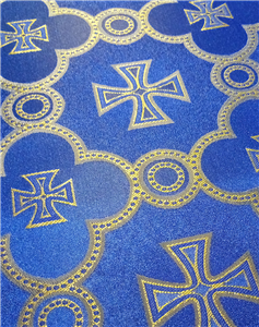 Blue-Gold Brocade Fabrics