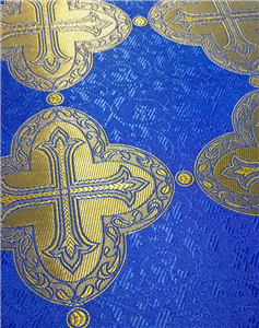 Blue-Gold Brocade Fabrics