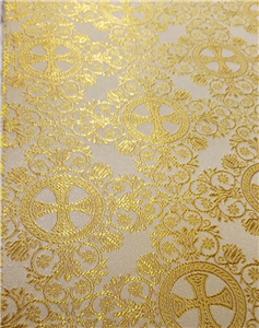 White-Gold Brocade Fabrics