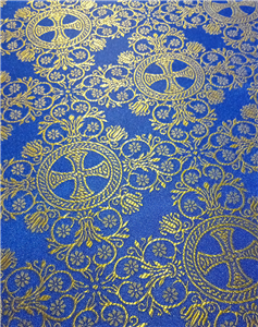 Blue-Gold Brocade Fabrics