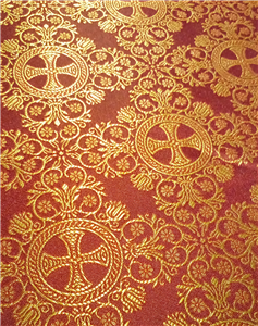 Claret Red-Gold Brocade Fabrics