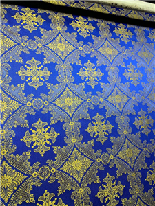 Dark Blue-Gold Brocade Fabrics