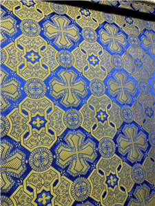 Dark Blue-Gold Brocade Fabrics
