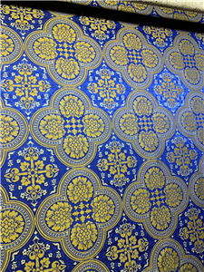 Dark Blue-Gold Brocade Fabrics