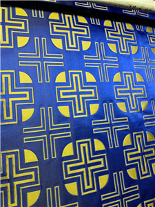 Dark Blue-Gold Brocade Fabrics