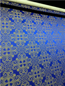 Dark Blue-Gold Brocade Fabrics