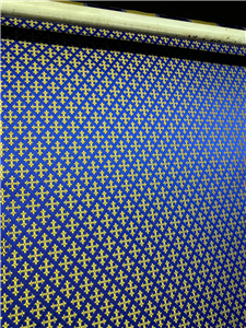 Σκούρο μπλε-χρυσό Μπροκάρ Ύφασμα