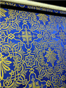 Dark Blue-Gold Brocade Fabrics