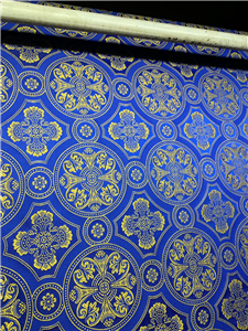 Dark Blue-Gold Brocade Fabrics