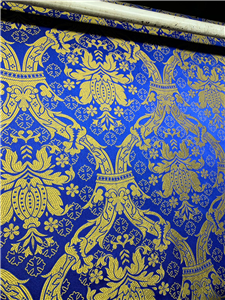 Dark Blue-Gold Brocade Fabrics