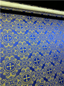 Dark Blue-Gold Brocade Fabrics